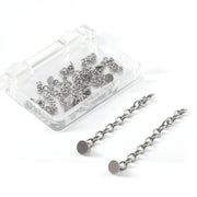 AZDENT Dental Orthodontics Traction Button Chain Silver Round 10pcs/Box - azdentall.com