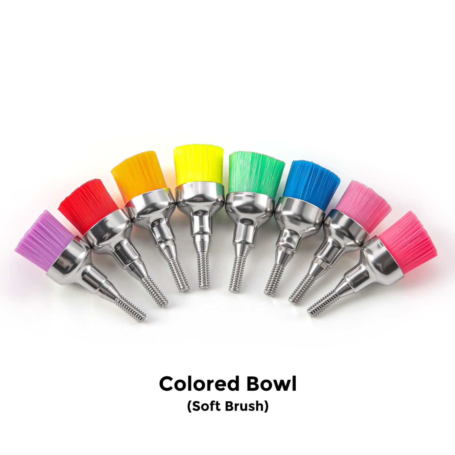 AZDENT Dental Screw Prophy Brushes RA 2.35mm Flat/Bowl/Tapered Soft/Hard 100pcs/Box - azdentall.com