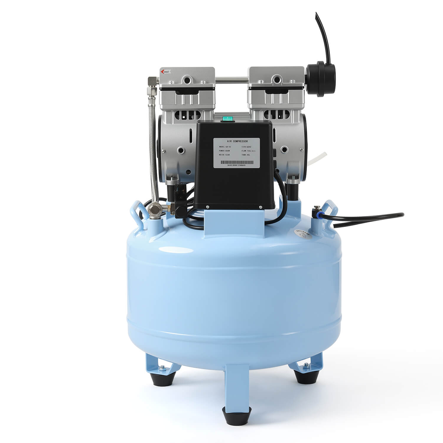 Dental Silent Oil Free Oilless Air Compressor 40L 800W 155L/min for 2PC Dental Chair - azdentall.com
