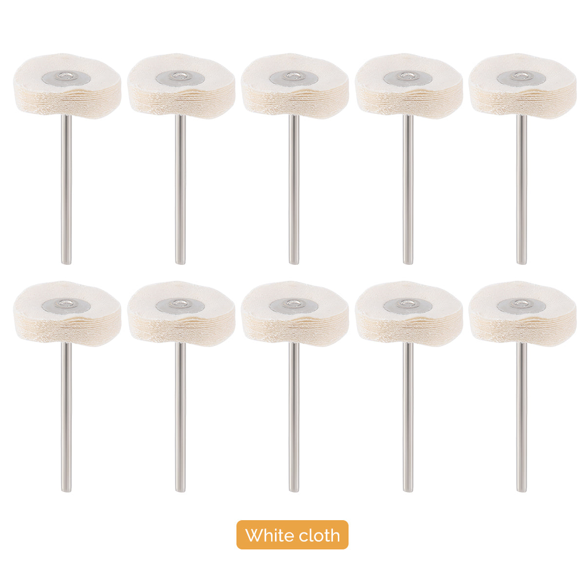 Dental Polishing Brush White Cloth 10pcs/Pack - azdentall.com