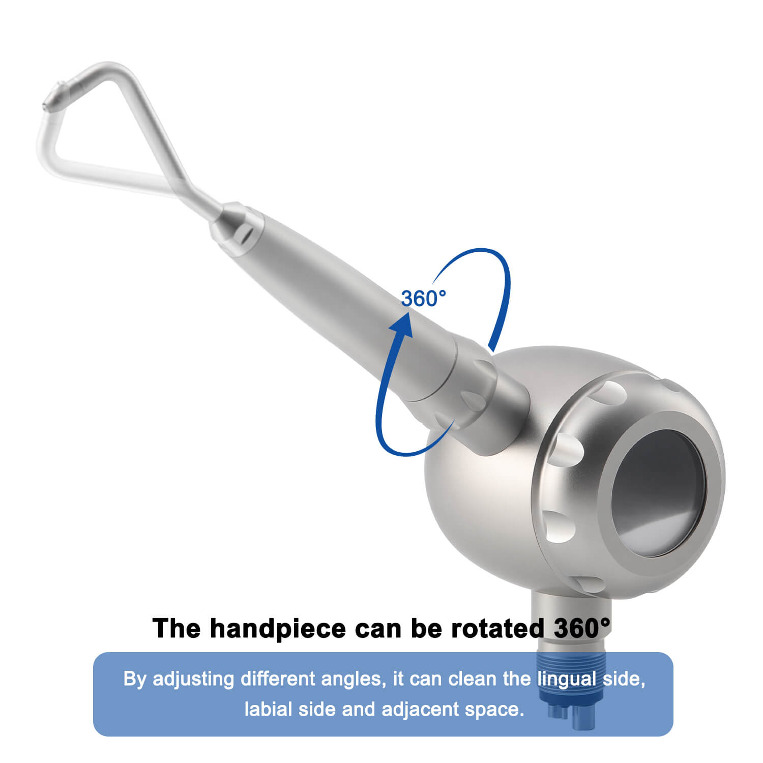 Dental Air Polishing Handpiece Gun All-Metal Teeth Whitening Spary Polisher 2/4 Hole - azdentall.com