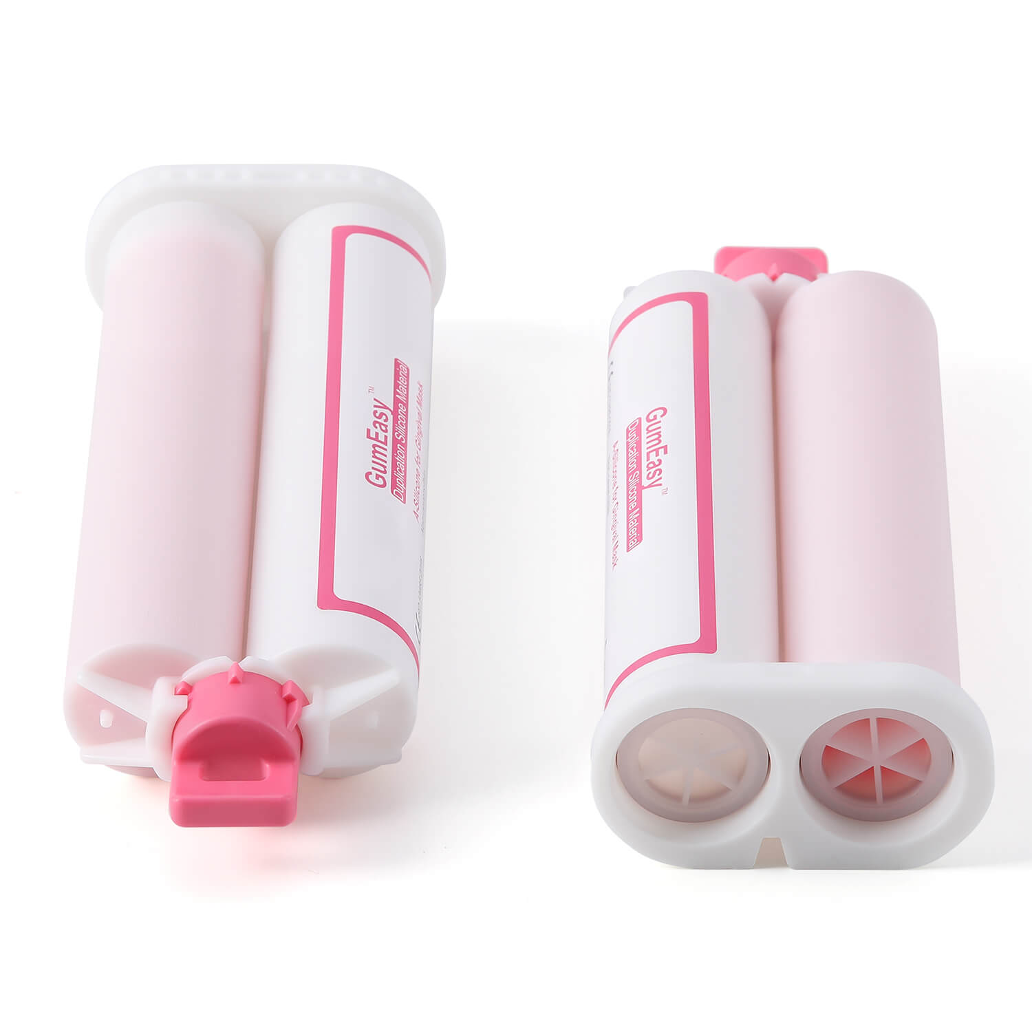 Dental Elastic A-Silicone For Gingival Mask Duplication Silicone Material 50ml*2 Pink - azdentall.com