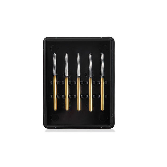 Dental Endodontic Carbide Burs FG Titanium Coated For Shaping Refining Endodontic Access Preparations 21/25/28mm 5Pcs/Box - azdentall.com