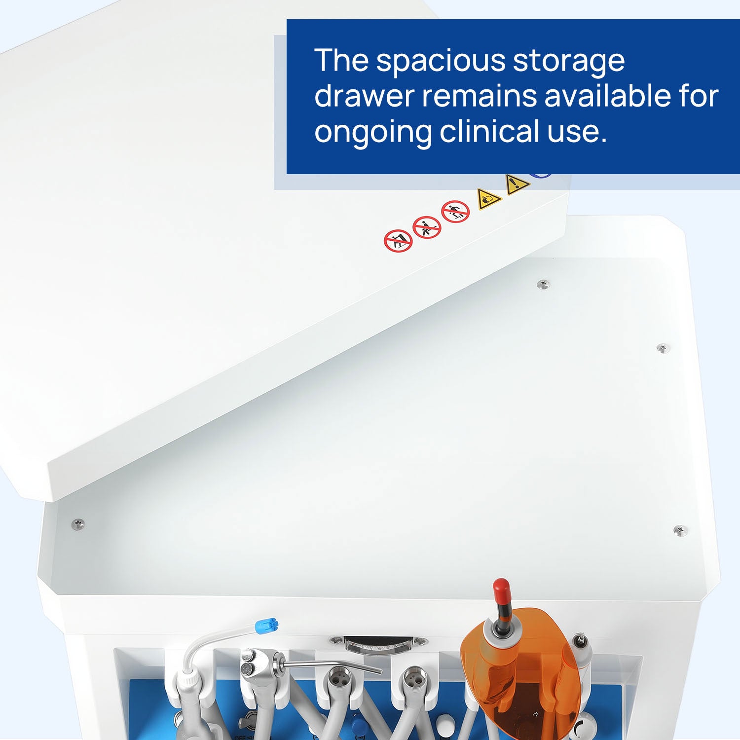 Portable Dental Unit Delivery Cart 4 Holes with Woodpecker Ultrasonic Scaler & Curing Light - azdentall.com