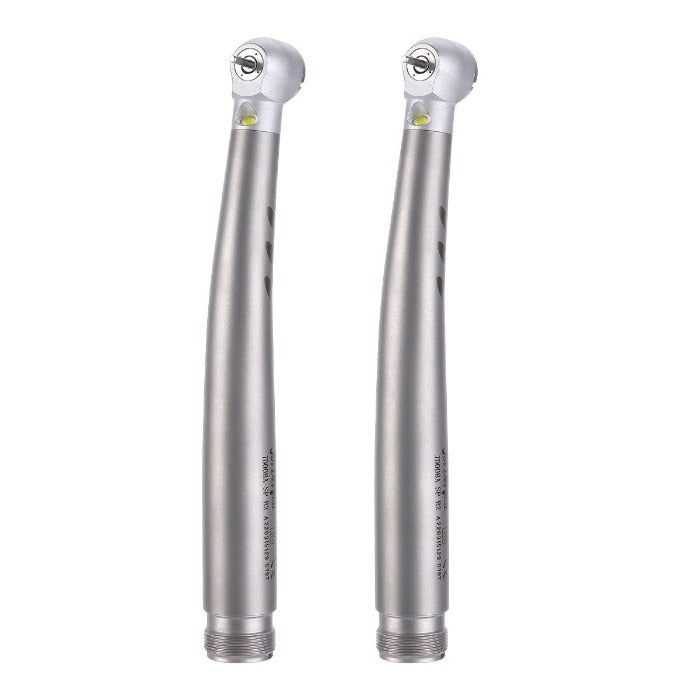 Dental 2 Hole E-generator LED High Speed Handpiece Ceramic Push Button Four Water Spray