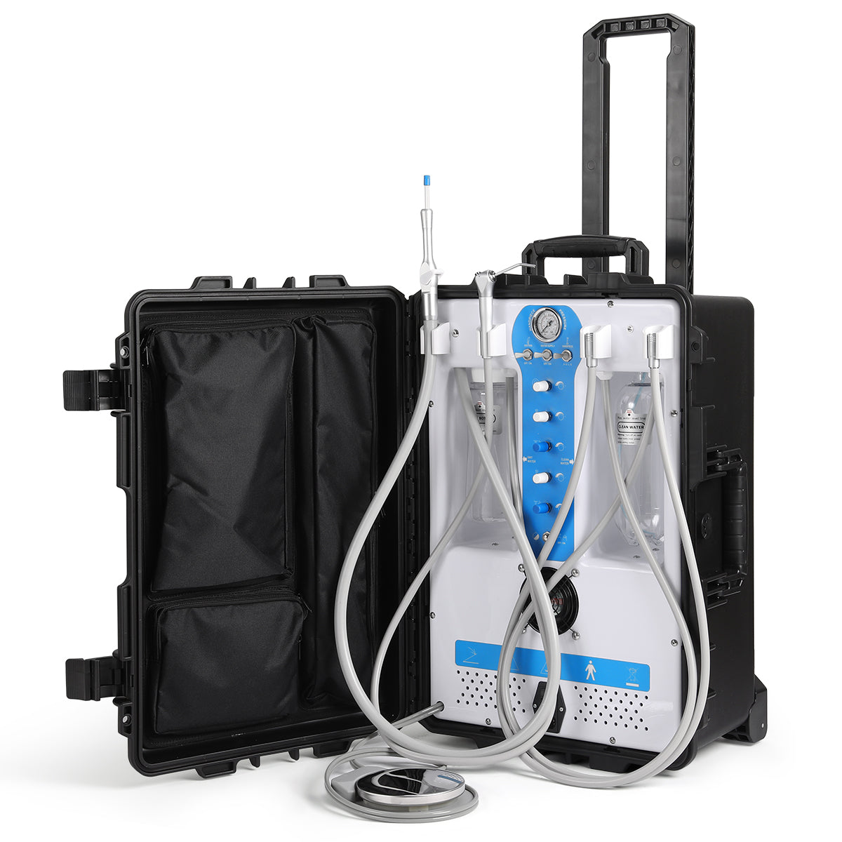 Portable Dental Mobile Delivery Unit P204S High Suction with Air Compr ...