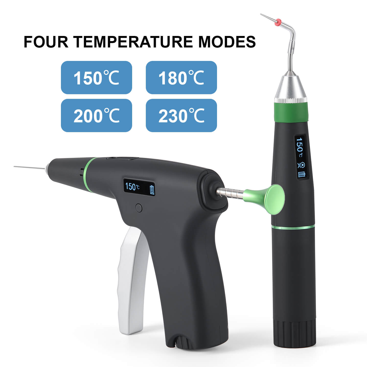 Dental Endo Wireless Gutta Percha Obturation Gun & Pen 2-in-1 Filling System with 4 Heating Tips and 3 Needles - azdentall.com