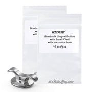 Dental Bondable Lingual Button with Hole Vertical/Horizontal Channel 10pcs/Pack - azdentall.com