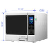 Dental Autoclave Steam Sterilizer Table Top LCD Built-in Printer Class B Dry Function 22L - azdentall.com