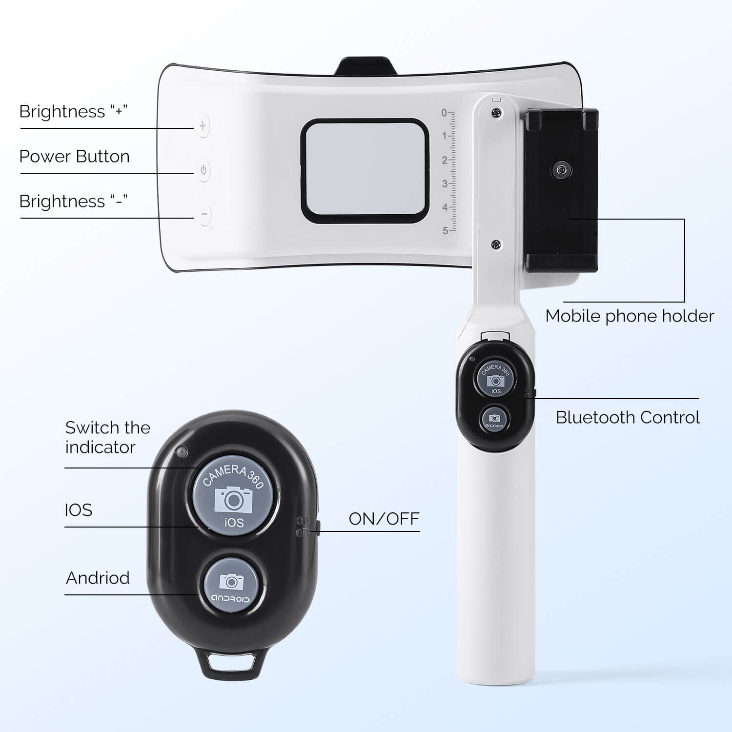 Dental Portable Intraoral LED Photography Light with Bluetooth Control - azdentall.com