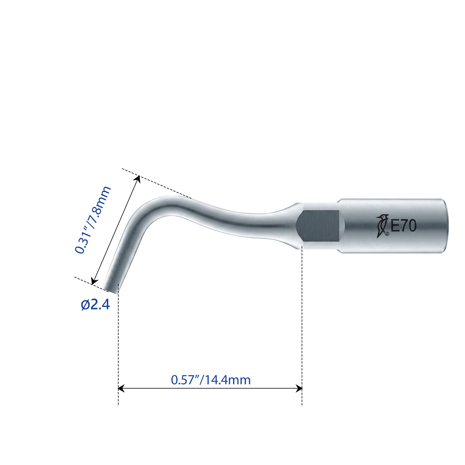 Woodpecker E70 Irrigation Needle Tips for Endo 3 1pc/pack - azdentall.com