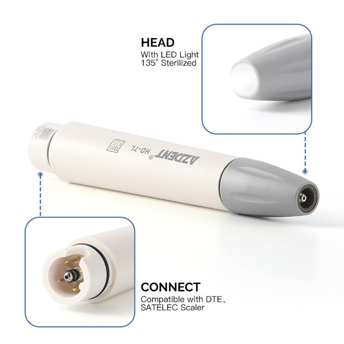 AZDENT Dental LED Ultrasonic Scaler Piezo Handpiece HD-7L Upgraded - azdentall.com