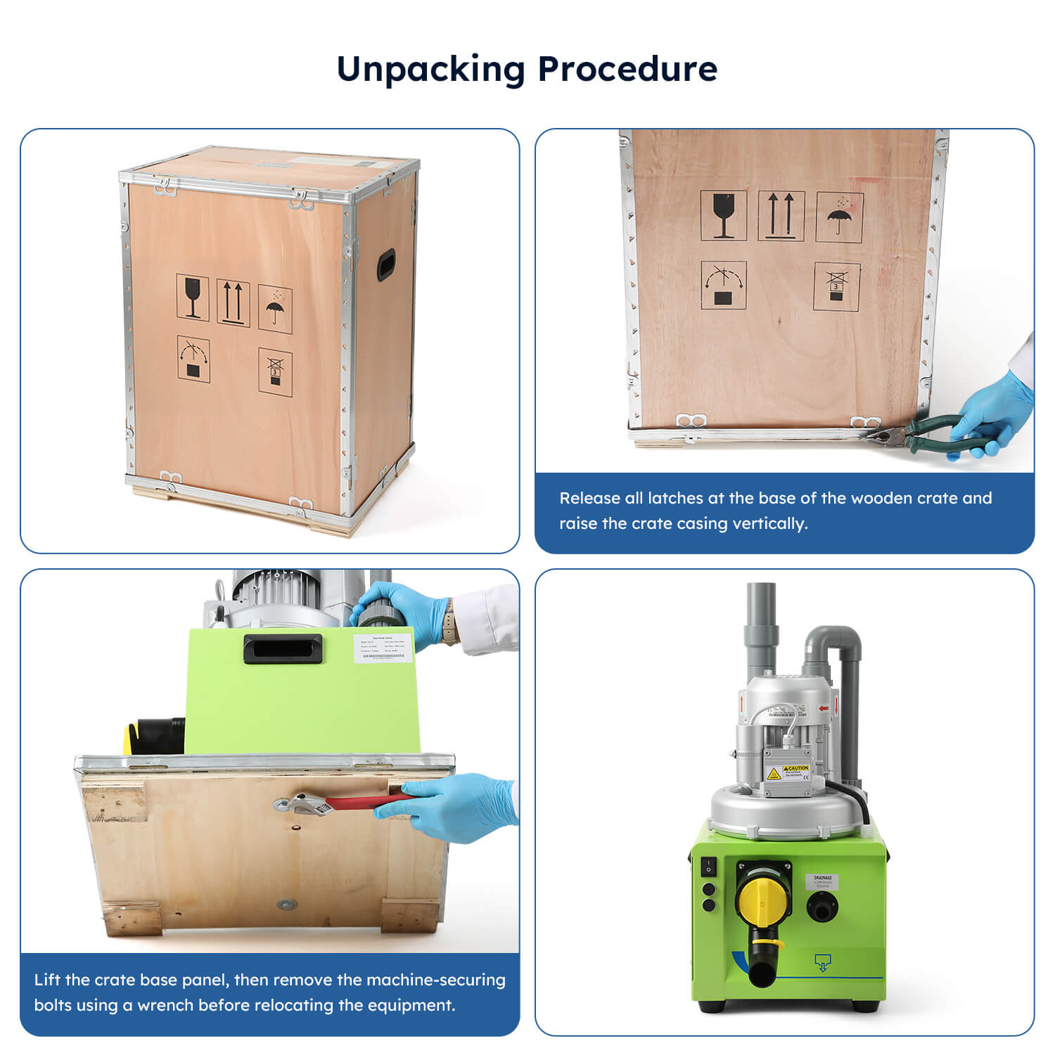 Portable Dental Suction Unit 300L/min 750W for 1-2 Dental Chair Low Working Noise - azdentall.com