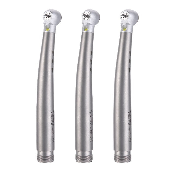 Dental 2 Hole E-generator LED High Speed Handpiece Ceramic Push Button Four Water Spray