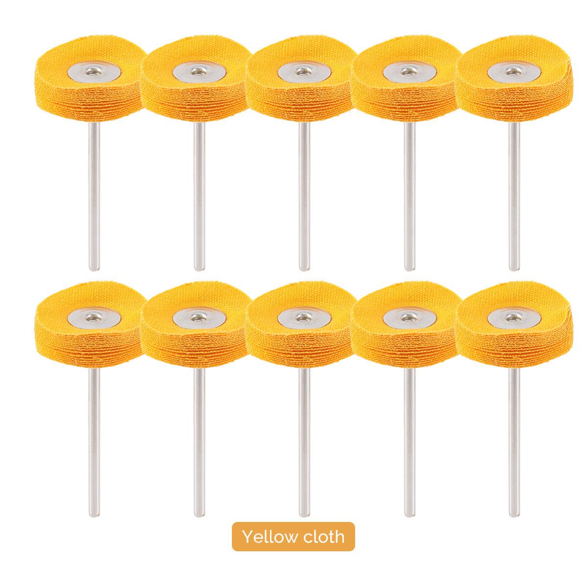 Dental Polishing Brush Yellow Cloth 10pcs/Pack - azdentall.com