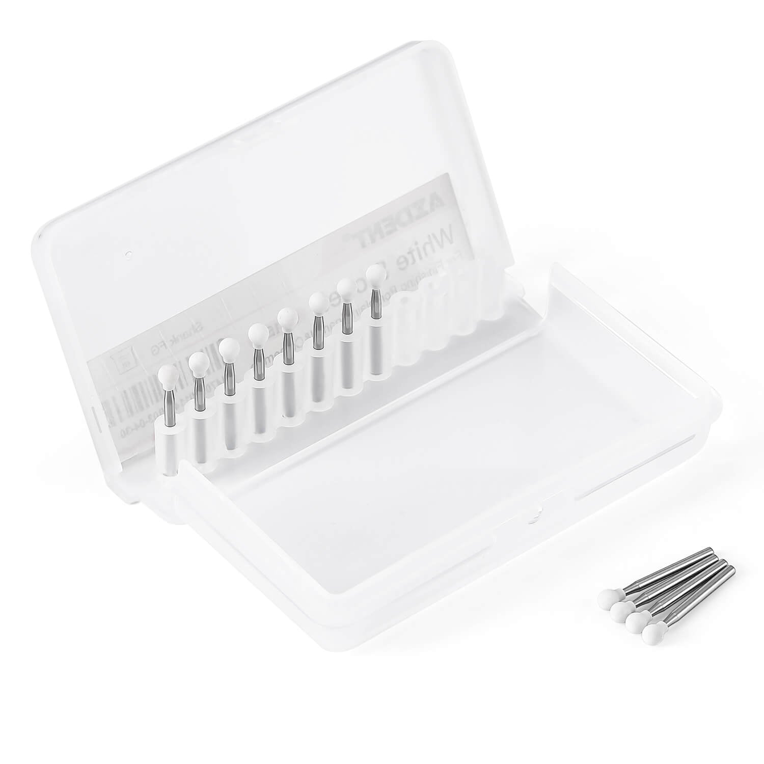 AZDENT Dental Polishing FG Burs Round Shape White Stone 12pcs/Kit