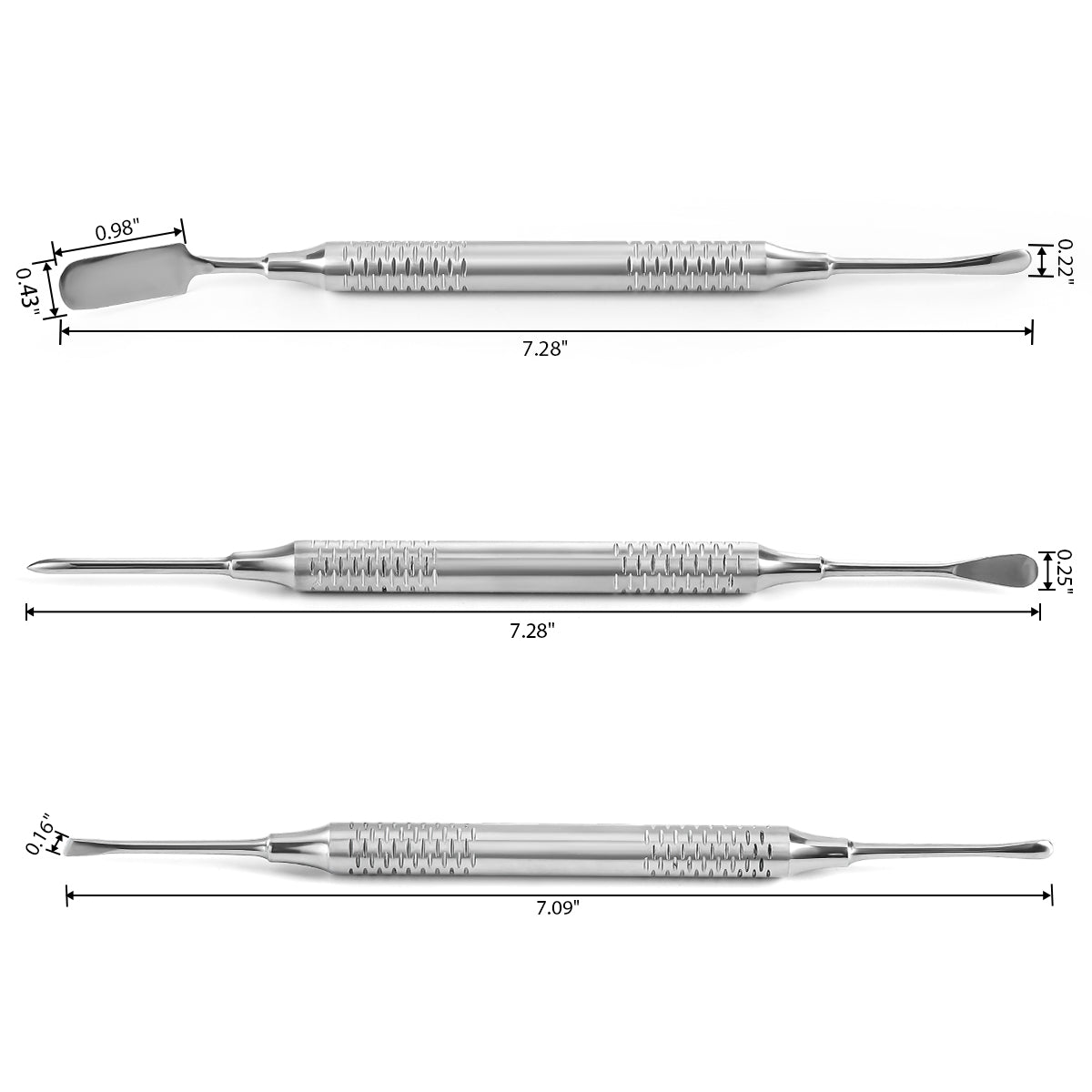 Dental Implant Surgery Periosteal Elevator Double Ends Instrument Wide/Pointed/Angled Head - azdentall.com