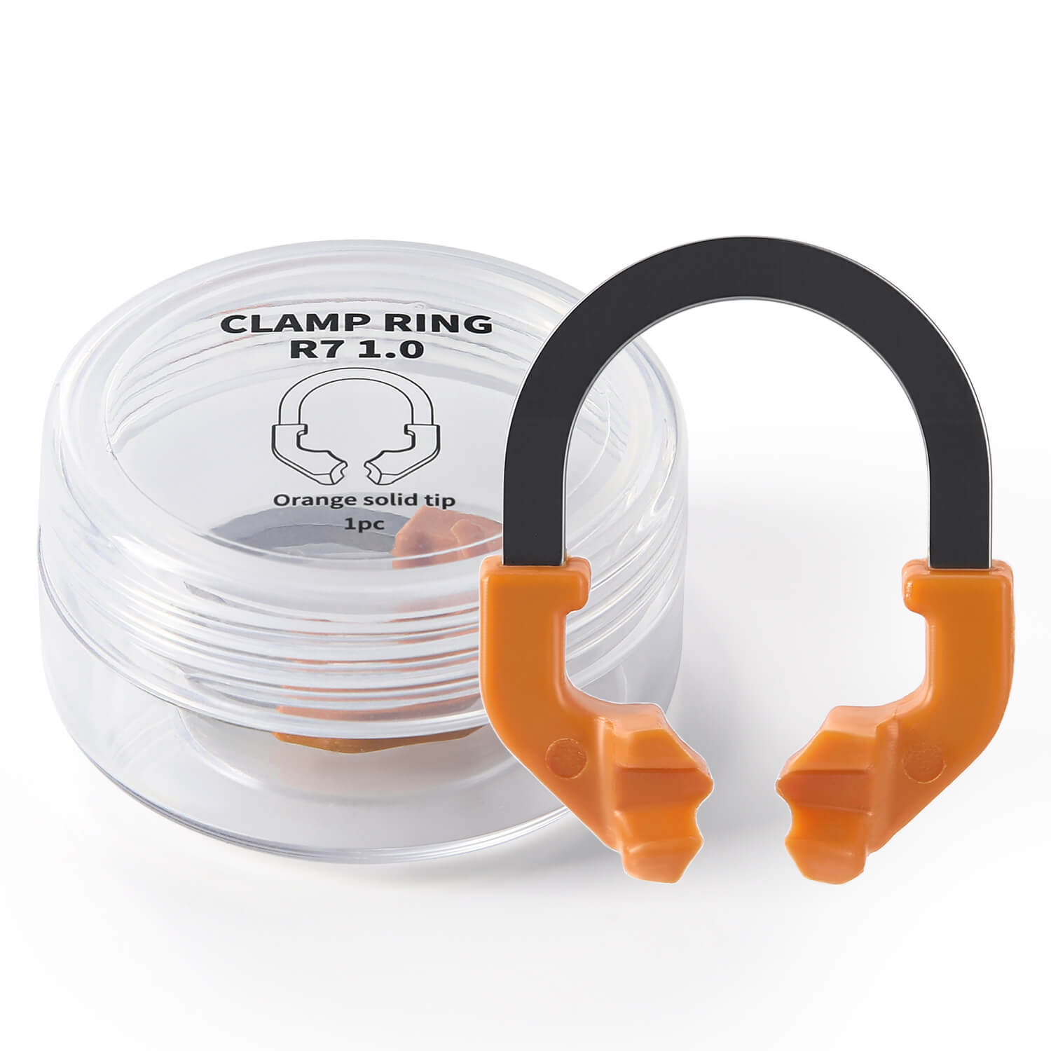 Dental Sectional Matrix System Sectional Contoured Matrix Bands Nickel Titanium Deep Clamping Ring Orange/Transparent 1 PC - azdentall.com