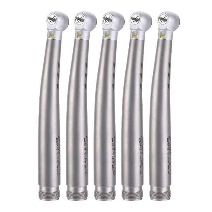 Dental 2 Hole E-generator LED High Speed Handpiece Ceramic Push Button Four Water Spray