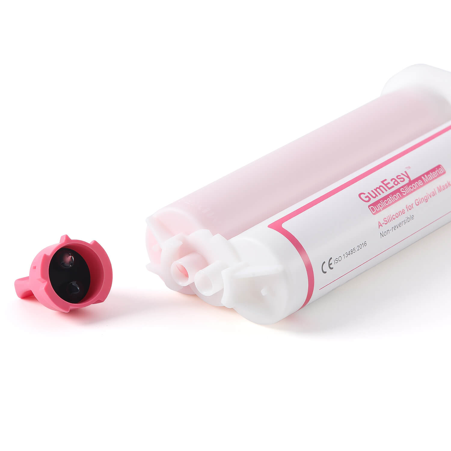 Dental Elastic A-Silicone For Gingival Mask Duplication Silicone Material 50ml*2 Pink - azdentall.com