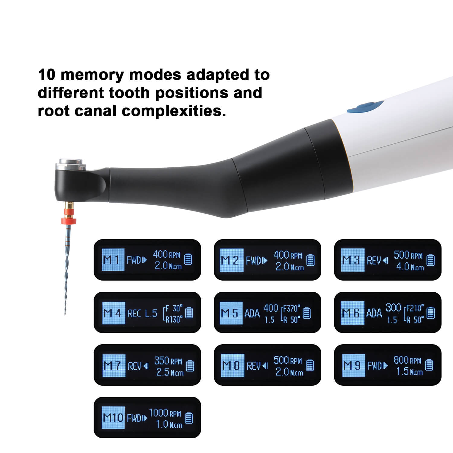 Dental Brushless LED Endo Motor 6.3:1 Mini Contra Angle - azdentall.com