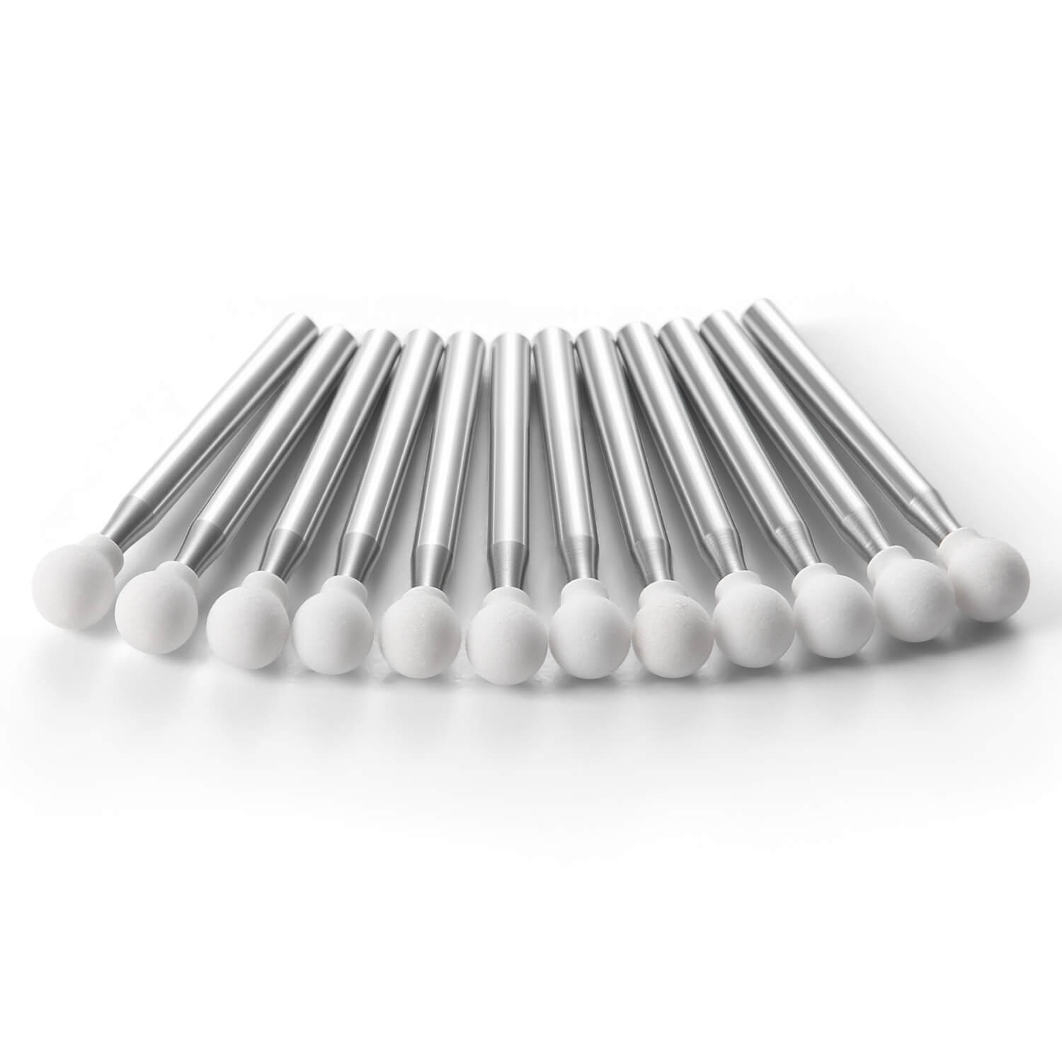 AZDENT Dental Polishing FG Burs Round Shape White Stone 12pcs/Kit - azdentall.com