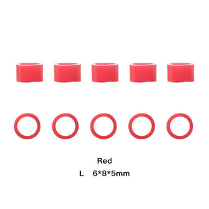Dental Color Code Rings Universal Silicone Autoclavable L  Red 100pcs/Box - azdentall.com