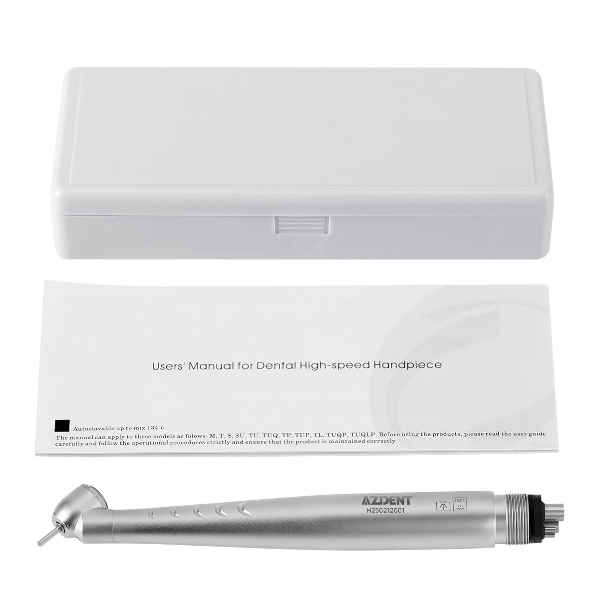 AZDENT Dental 45 Degree High Speed Handpiece Standard Head Push Button 4 Hole - azdentall.com