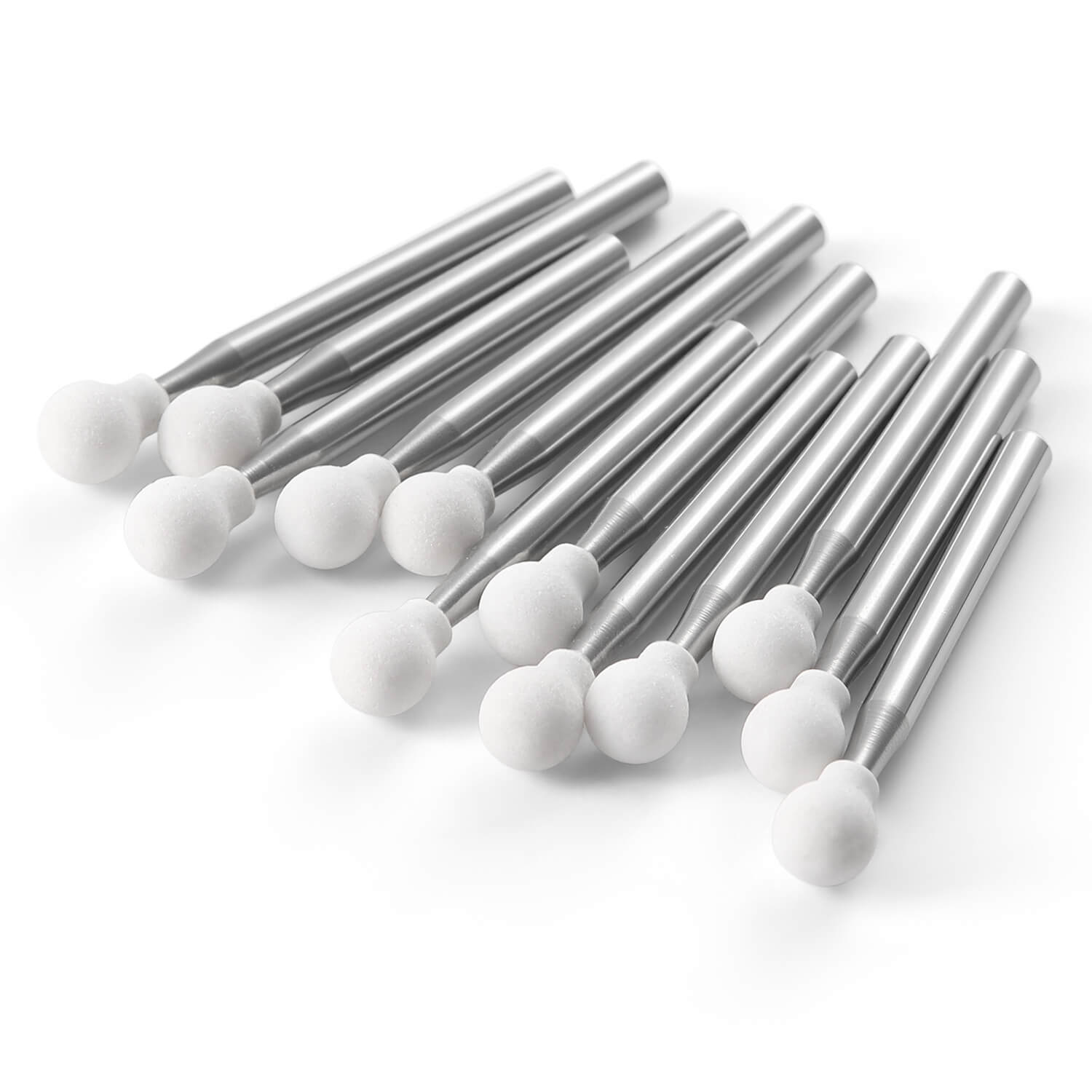 AZDENT Dental Polishing FG Burs Round Shape White Stone 12pcs/Kit - azdentall.com