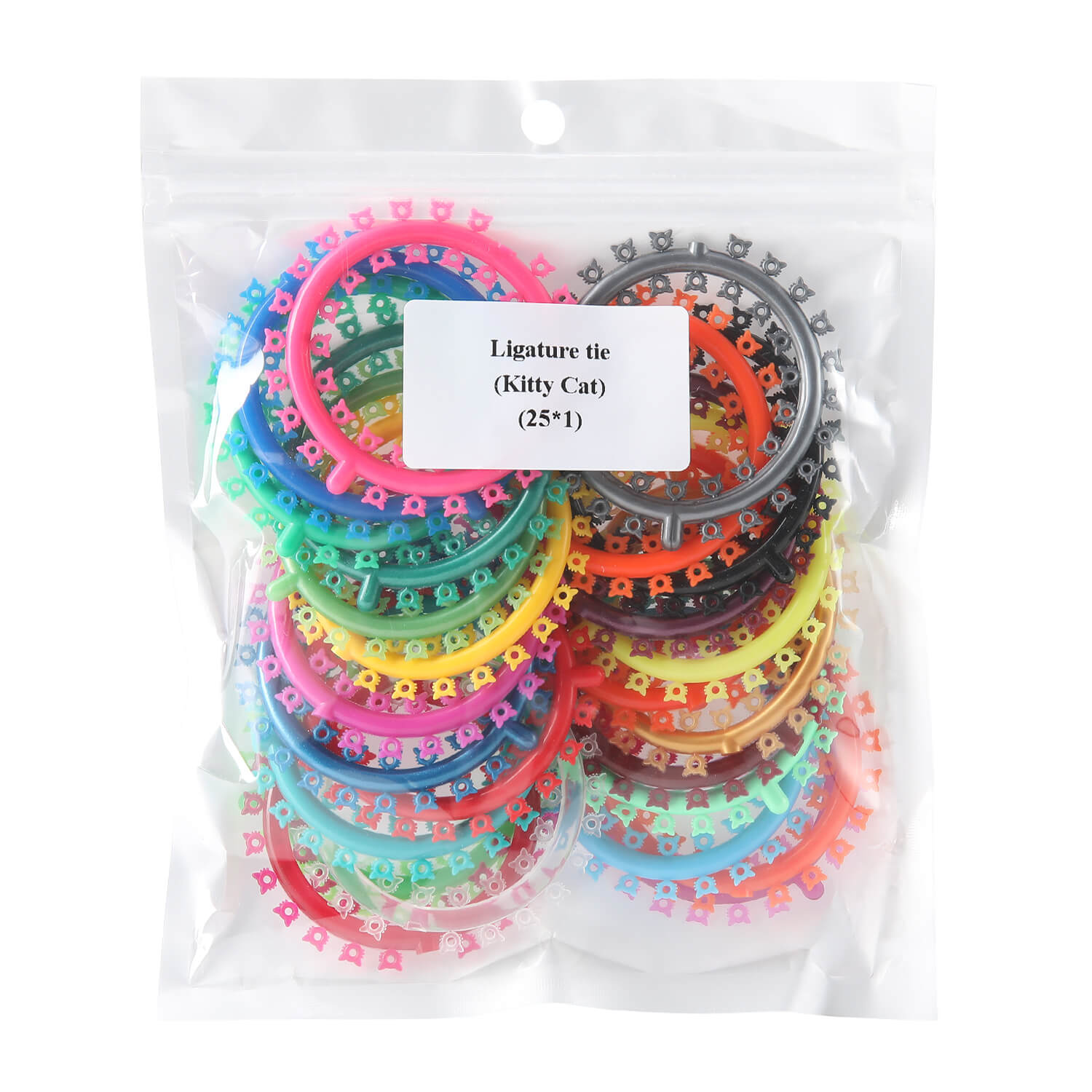 Dental Orthodontics Cartoon Elastic Ligature Ties Cat/Flower Type 1000pcs/Pack - azdentall.com