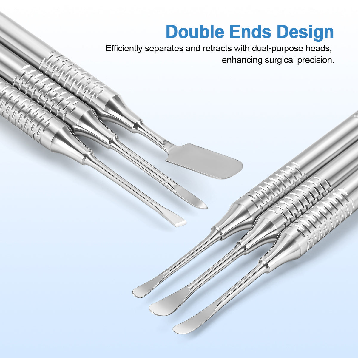 Dental Implant Surgery Periosteal Elevator Double Ends Instrument Wide/Pointed/Angled Head - azdentall.com