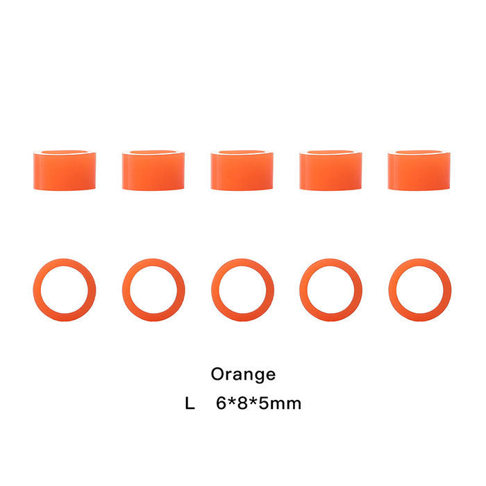 Dental Color Code Rings Universal Silicone Autoclavable L Orange 100pcs/Box - azdentall.com