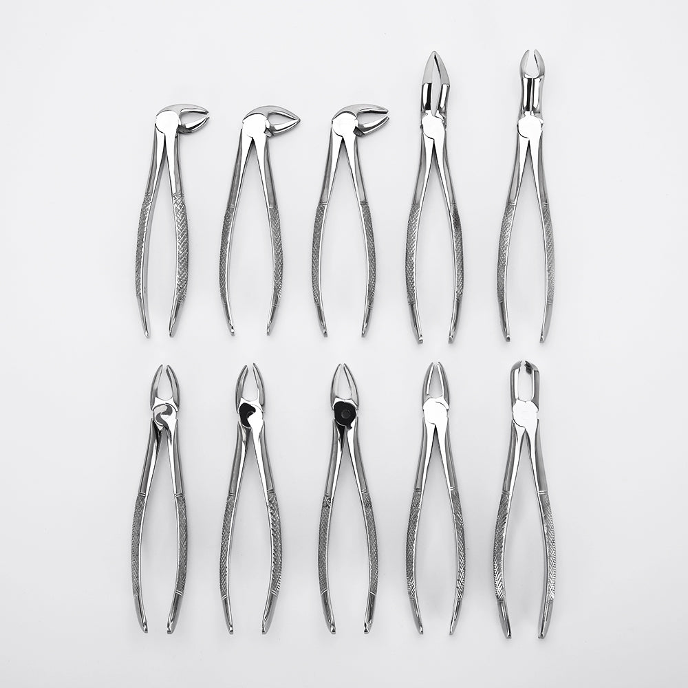 Dental Surgical Tooth Extraction Forceps Pliers for Adults 10pcs/Set - azdentall.com