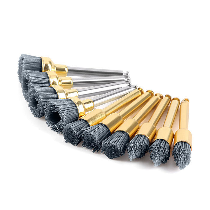 Dental Polishing Brush Flat/Sharp/Bowl For Contra Angle Handpiece Silicon Carbide 10pcs/Kit - azdentall.com