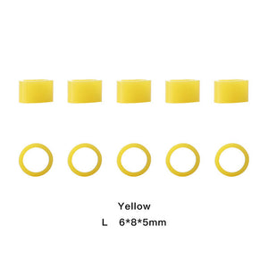 Dental Color Code Rings Universal Silicone Autoclavable L Yellow 100pcs/Box - azdentall.com
