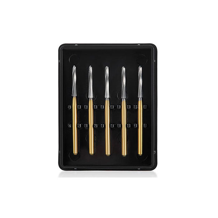 Dental Endodontic Carbide Burs FG Titanium Coated For Shaping Refining Endodontic Access Preparations 21/25/28mm 5Pcs/Box - azdentall.com