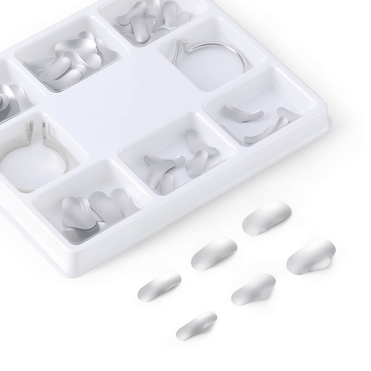 AZDENT Dental Matrix Sectional Silicone Wedges Sectional Contoured Met