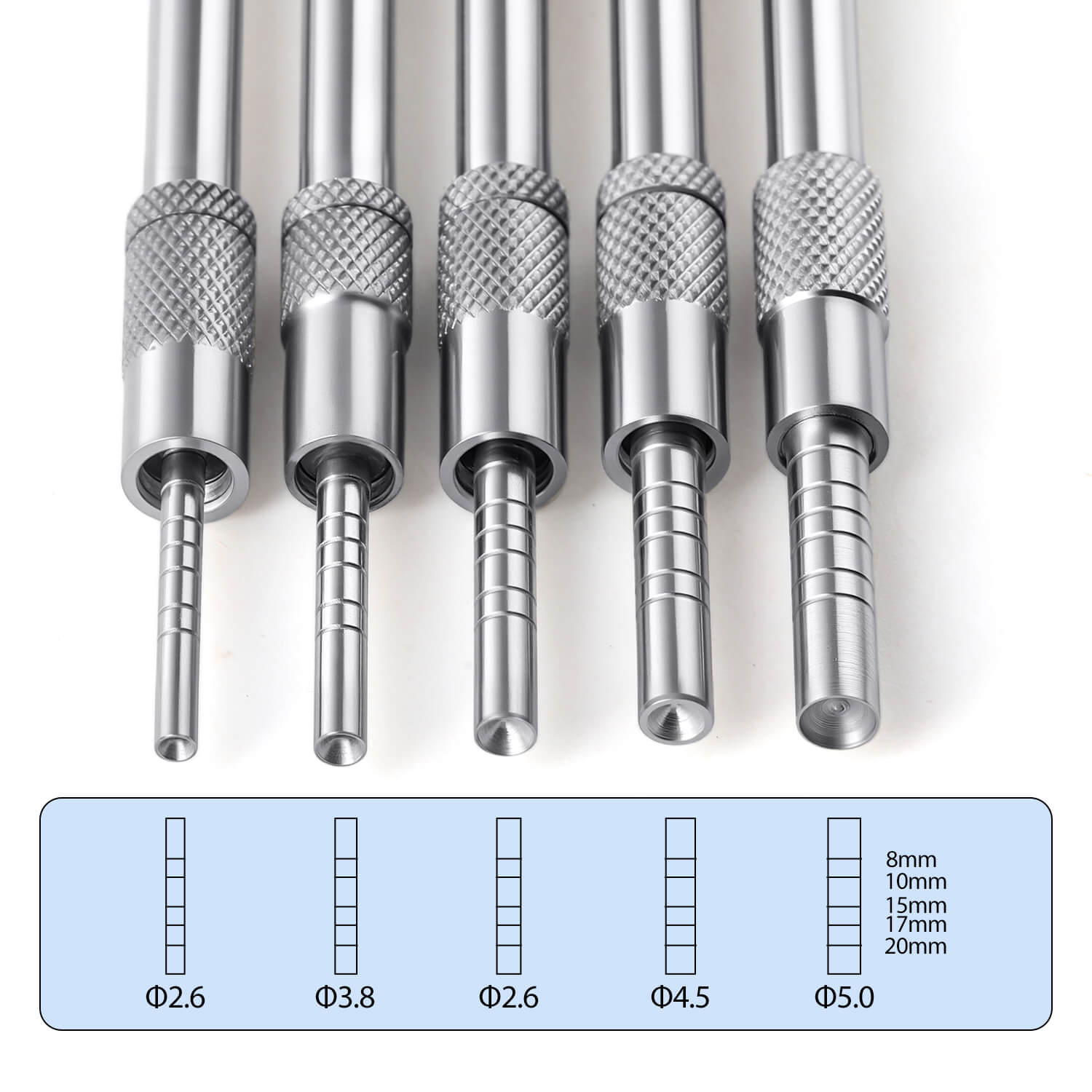 Dental Sinus Elevator Tool Stainless Steel Implant Instrument 5pcs/Set - azdentall.com