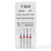Dental Endo F Drill Reamers Fiber Post Drills Mixed #3 32mm 4pcs/Box - azdentall.com