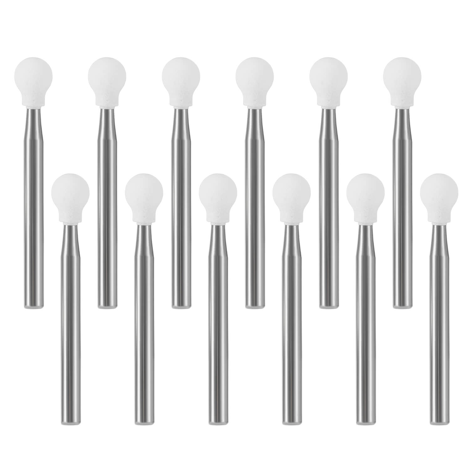AZDENT Dental Polishing FG Burs Round Shape White Stone 12pcs/Kit - azdentall.com