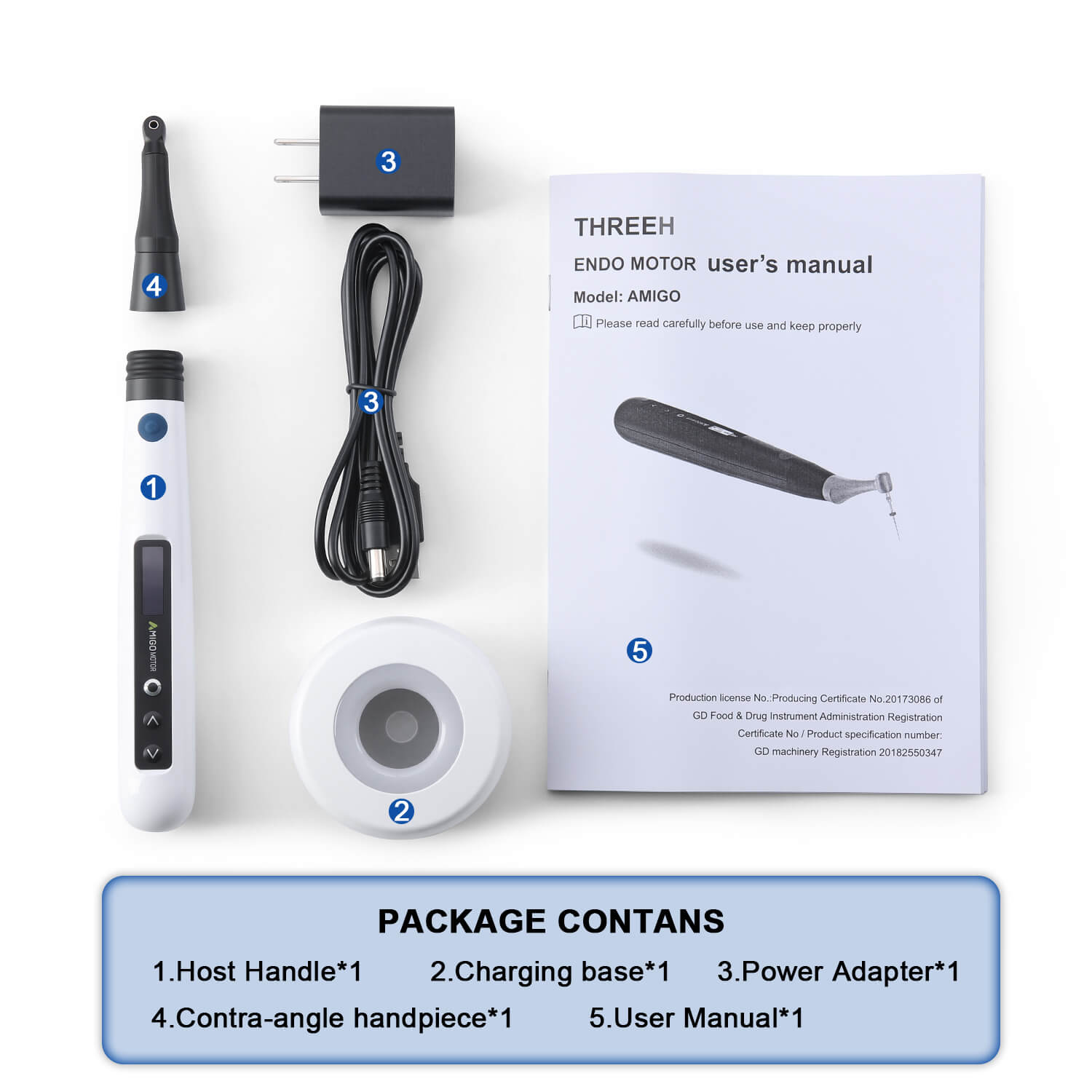 Dental Brushless LED Endo Motor 6.3:1 Mini Contra Angle - azdentall.com