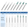 AZDENT Dental Polishing Kit Coarse / Fine FG Burs For High Low Speed Handpiece White / Green Stones 12pcs/Kit - azdentall.com