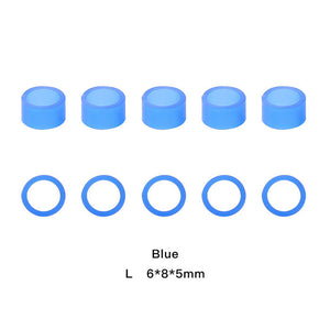 Dental Color Code Rings Universal Silicone Autoclavable L  Blue 100pcs/Box - azdentall.com