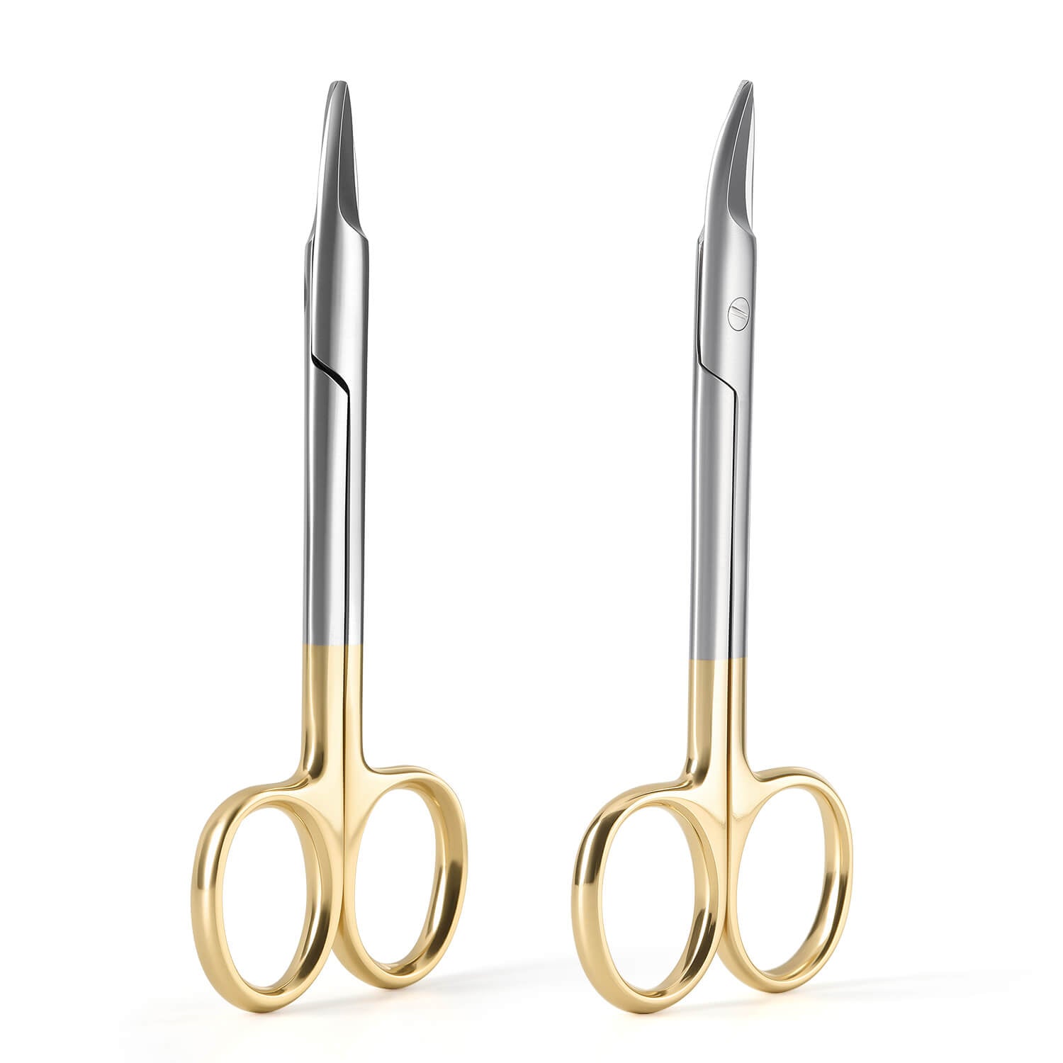 Dental Crown Scissors Gold Handle Straight/Curved Tip - azdentall.com