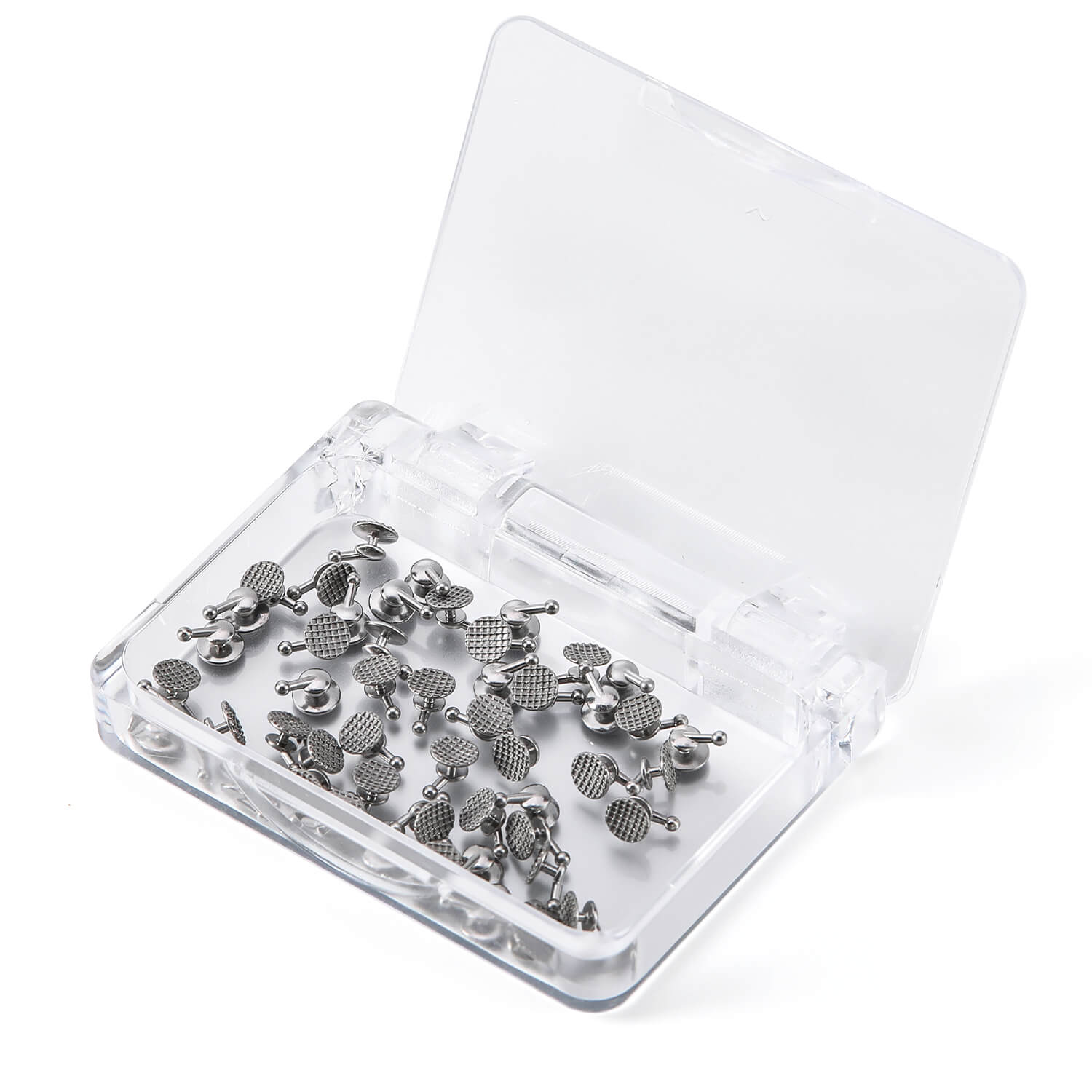 AZDENT Orthodontic Lingual Button with Hook Bondable Monoblock Round Base 50pcs/Box - azdentall.com