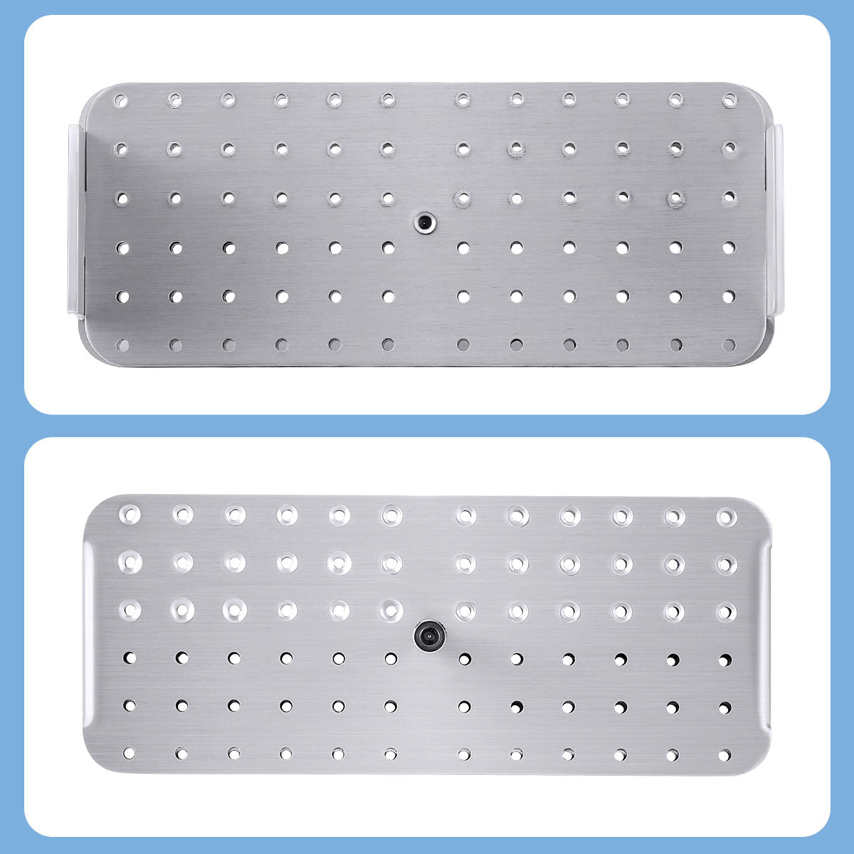 Dental Disinfection Box Holder Aluminum 72 Holes for FG 1.6mm Burs Files Polishers Silver - azdentall.com