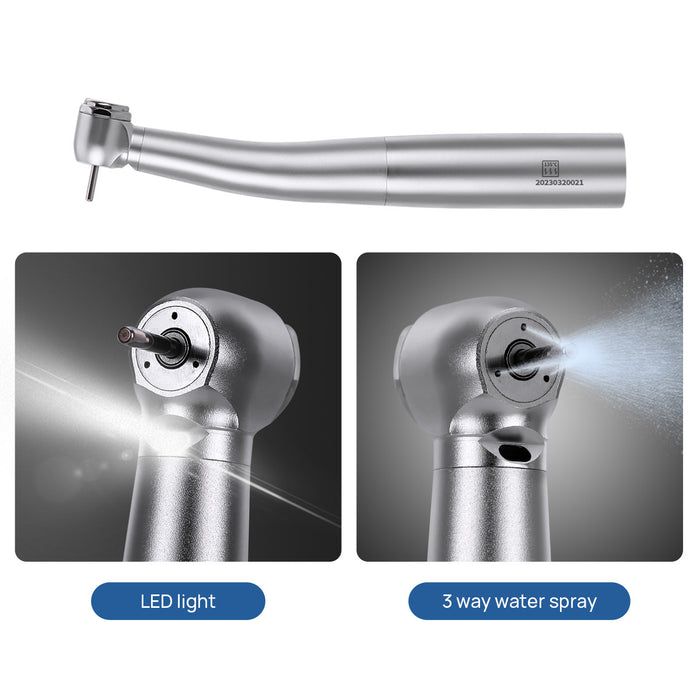 Dental LED Fiber Optic High Speed Handpiece Standard Head Push Button Three Water Spray / 4 or 6 Holes Quick Coupler - azdentall.com