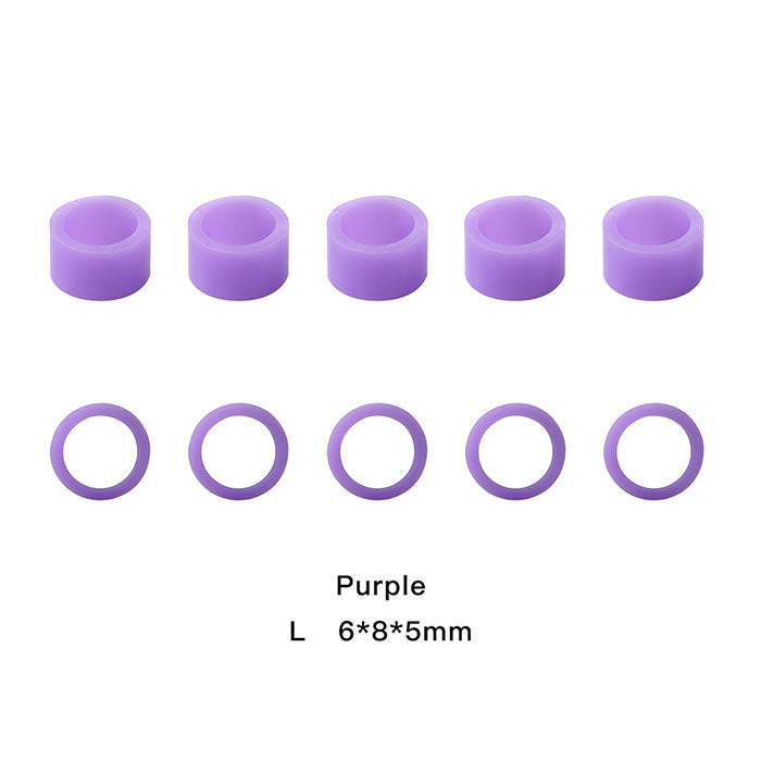 Dental Color Code Rings Universal Silicone Autoclavable L Purple 100pcs/Box - azdentall.com