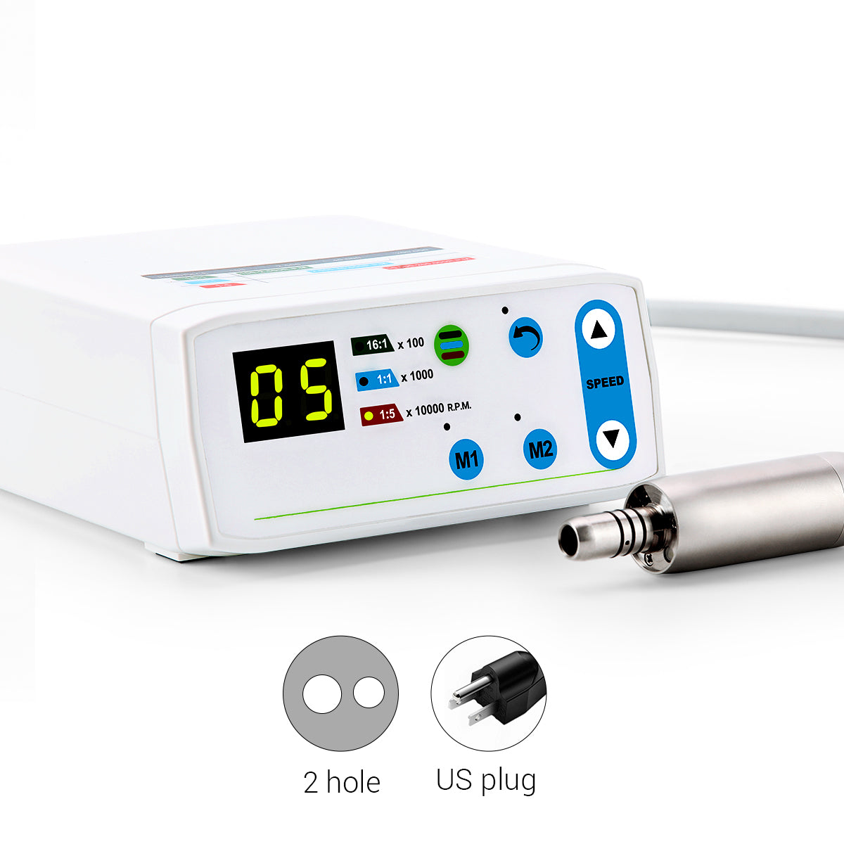 Dental LED Brushless Electric Micro Motor Internal Spray 1:1/1:5/16:1 4/2 Hole - azdentall.com