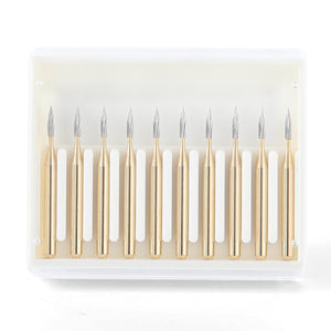 Dental Carbide Burs FG 7901 Needle Shaped Trimming & Finishing 10pcs/Box - azdentall.com